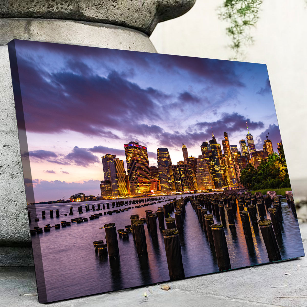 Vibrant Colorful New York Skyline Wall Art by Dennis Maida