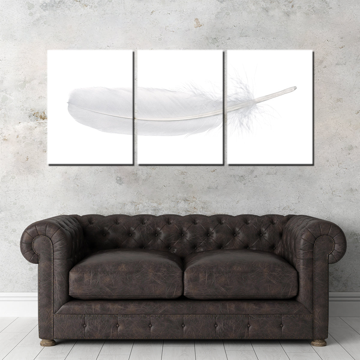 Stunning White Swan Feather Wall Art for Home Decor