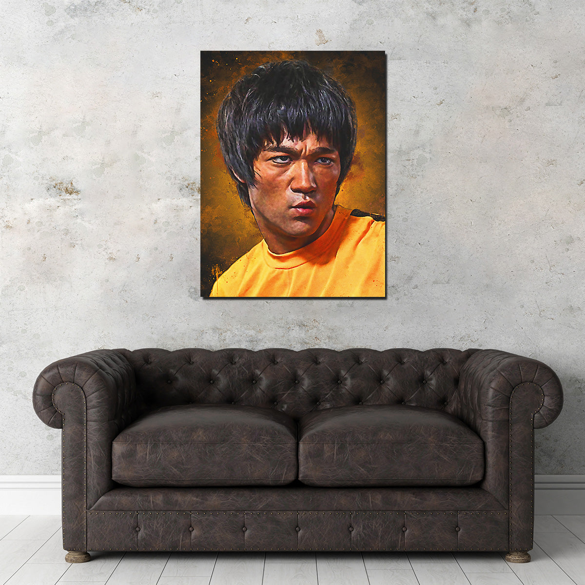 Bruce Lee Artwork - Handmade Canvas Print