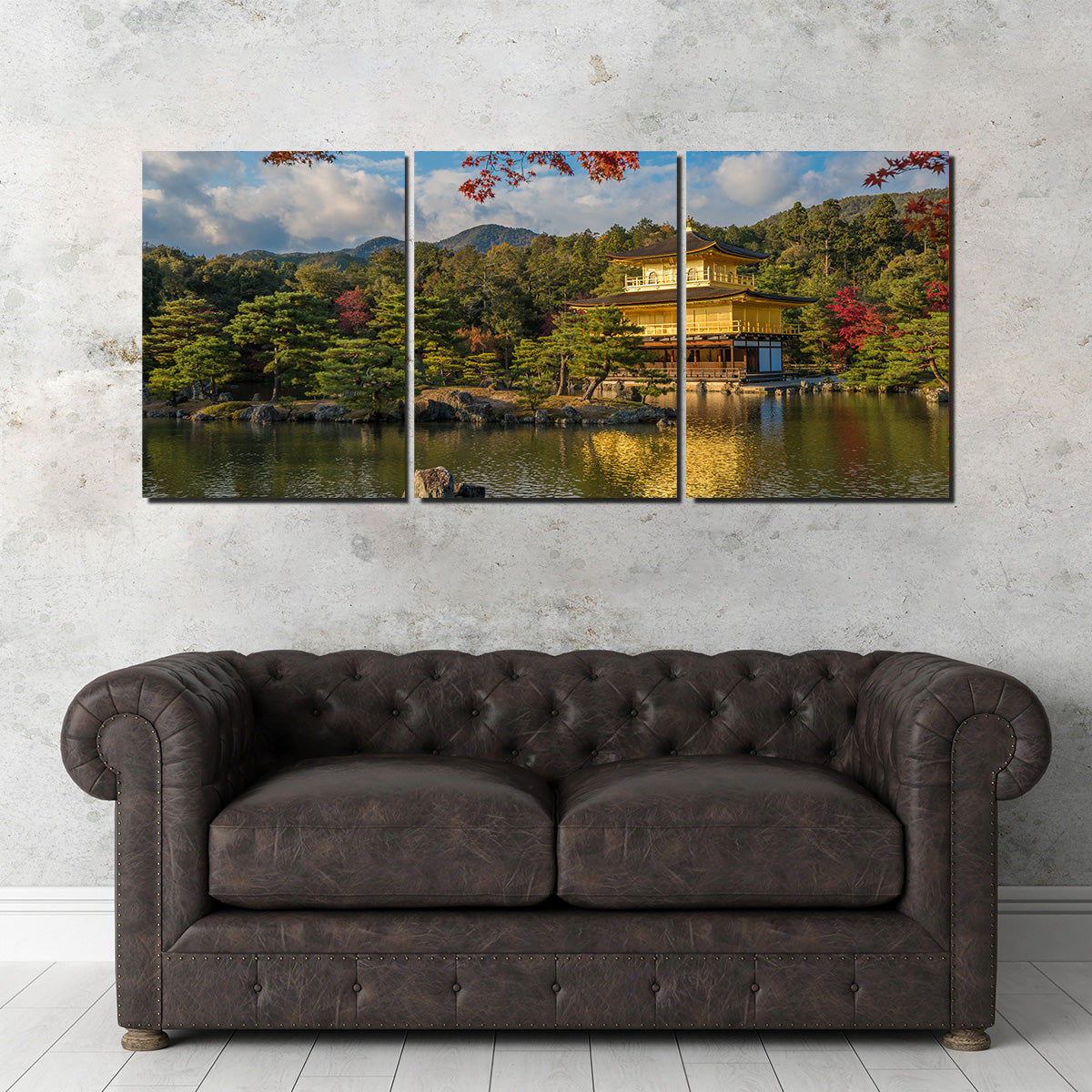 Exquisite Kinkaku-ji Buddhist Temple Wall Art Print