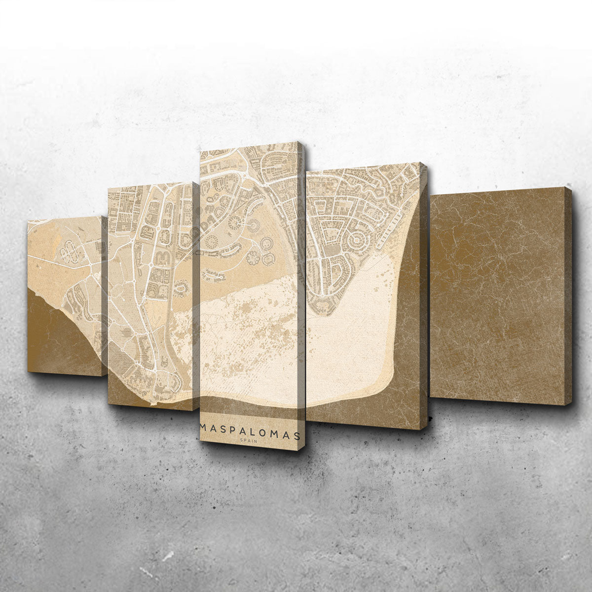 Stunning Maspalomas Map Wall Art for Your Home Decor