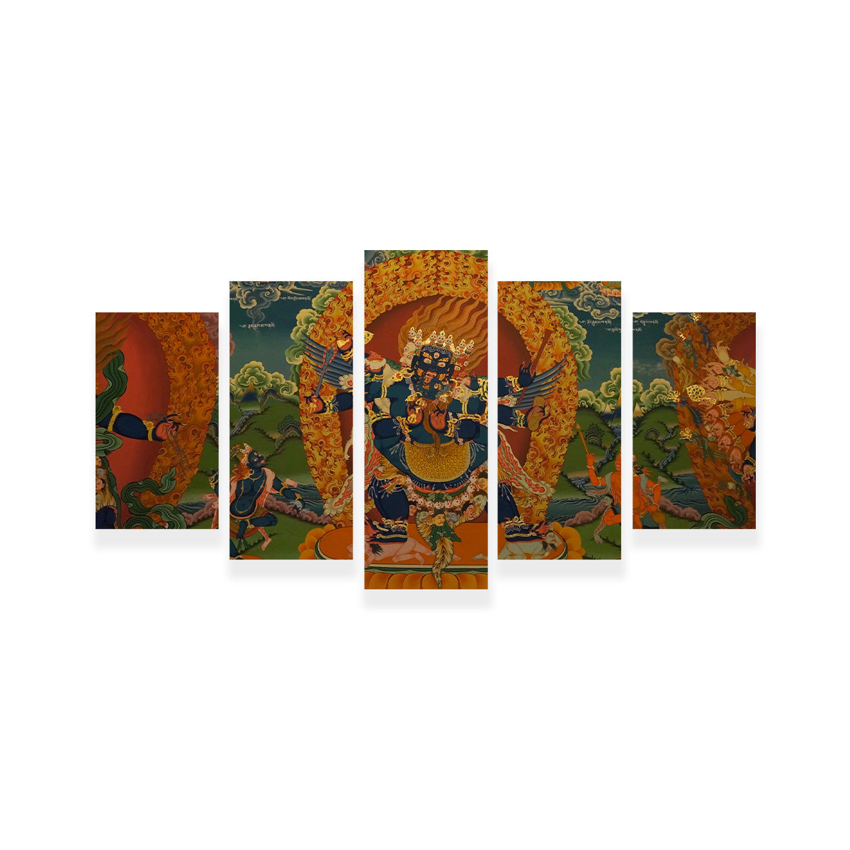Exquisite Buddhist Fresco on Museum - Quality Canvas