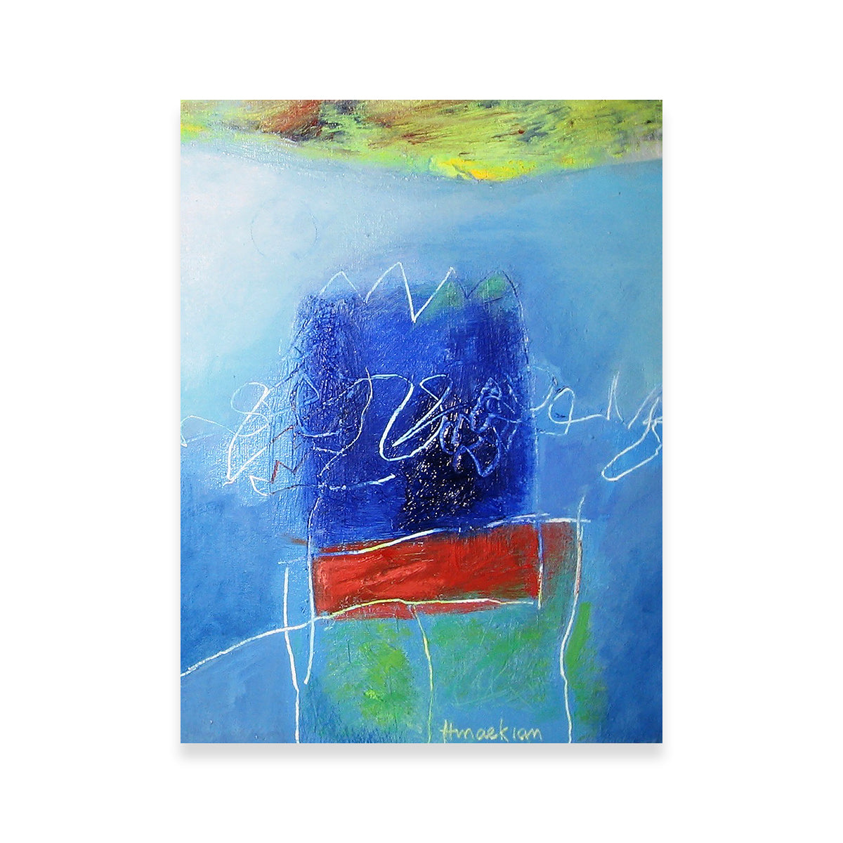 Evening Blues III Stunning Wall Art by Peggy Hinaekian