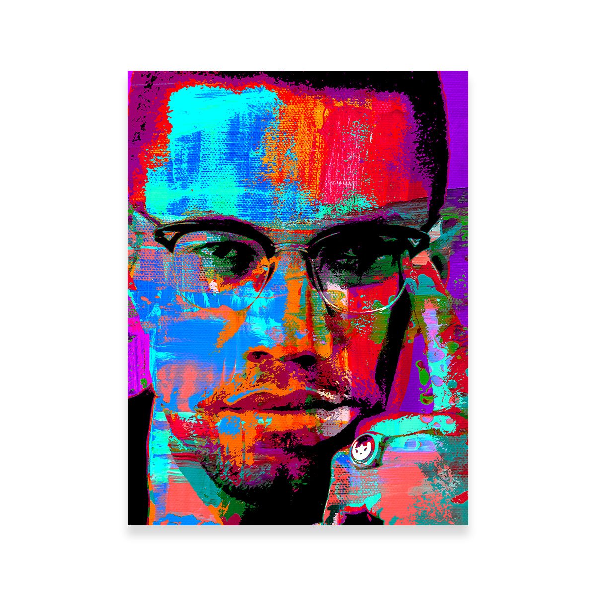 Stunning Malcolm X Wall Art by Stephen Chambers