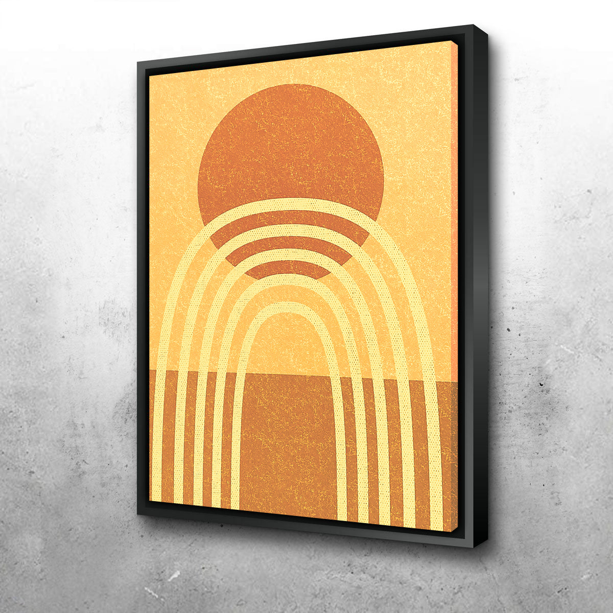 Sun & Rainbow Desert Wall Art - Premium Sustainable Wood Framed Canvas