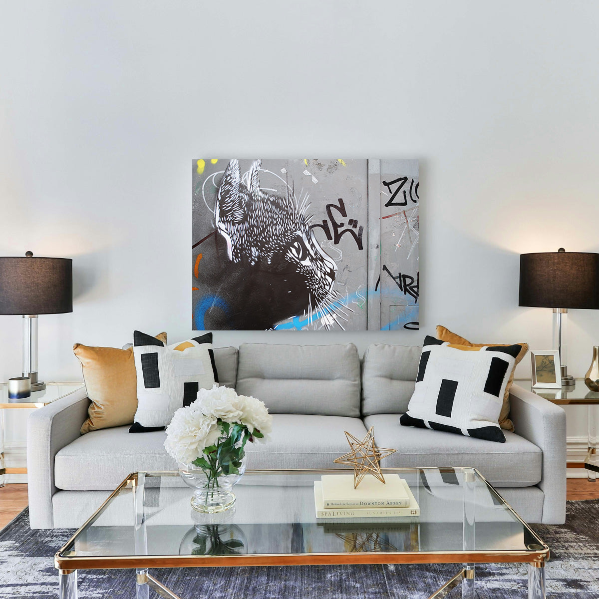 Eye - catching Street Art Cat Wall Art for Stunning Decor