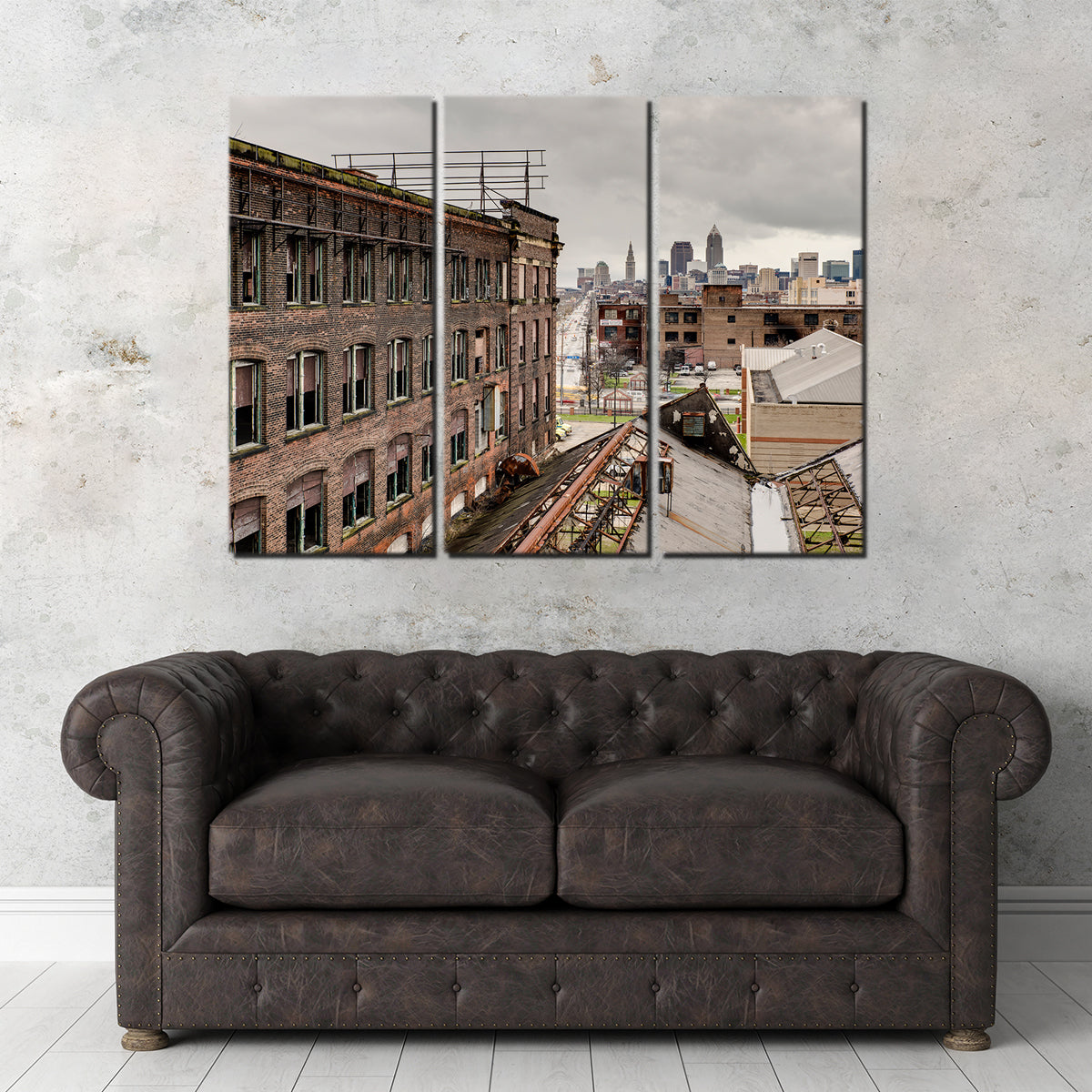 Stunning Warner & Swasey Wall Art Overlooking Cleveland - Ideal Decor for Your Space