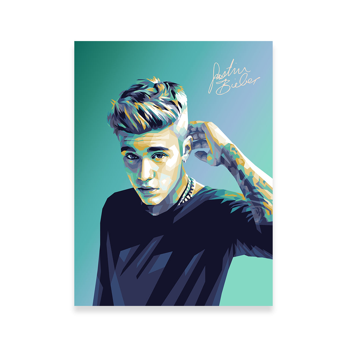 Stunning Justin Bieber Wall Art by Ralph & Laura Design