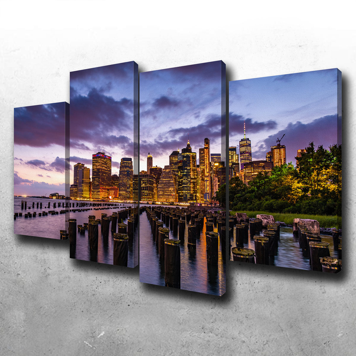 Vibrant Colorful New York Skyline Wall Art by Dennis Maida