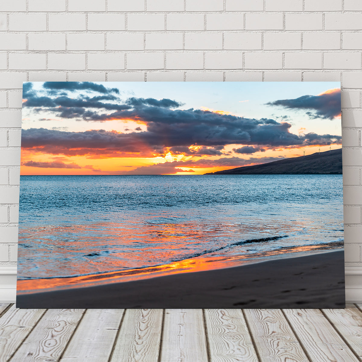 Stunning Sunset Over the Beach Wall Art by Lucas Moore