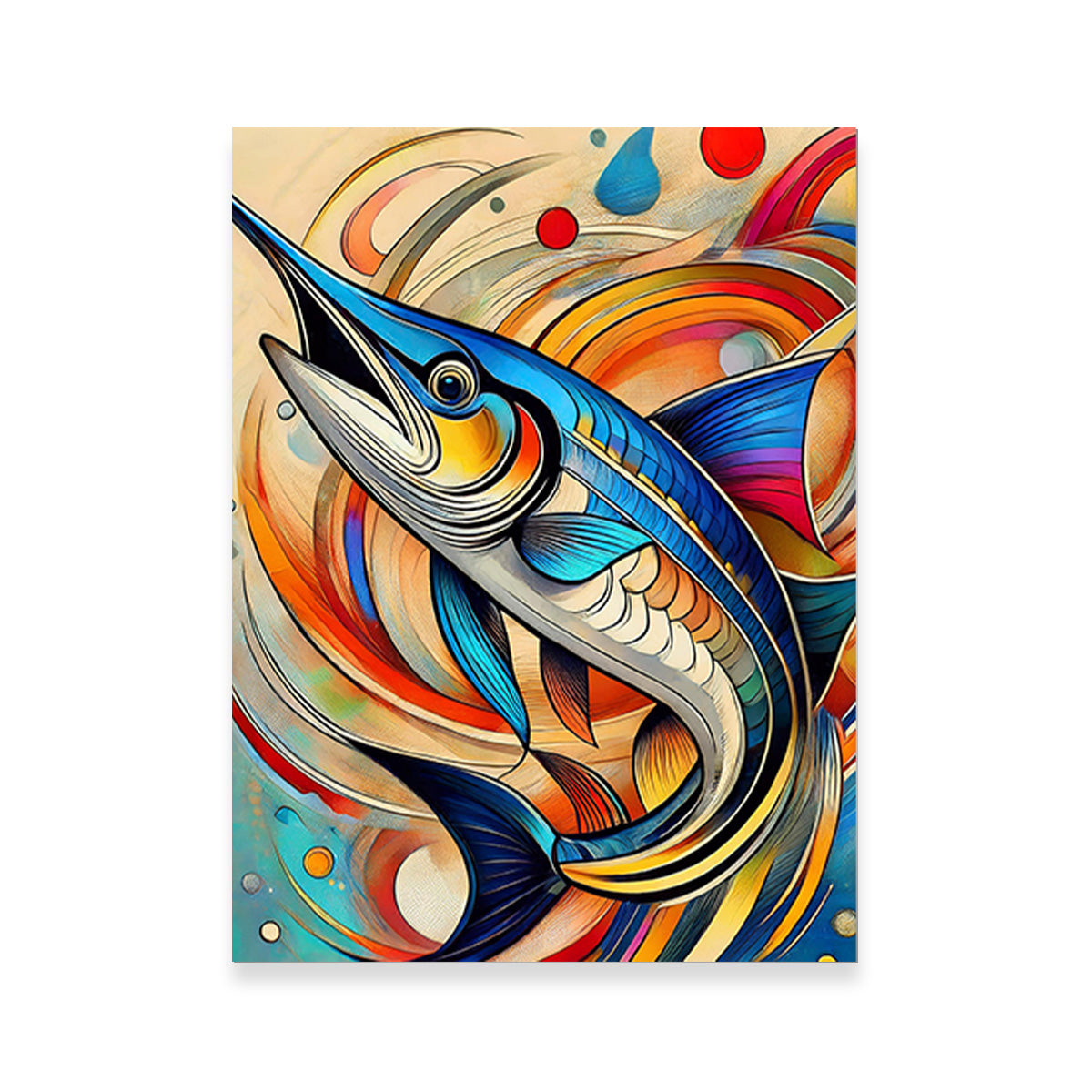 Exquisite Swordfish Art Canvas Wall Art for Home Decor