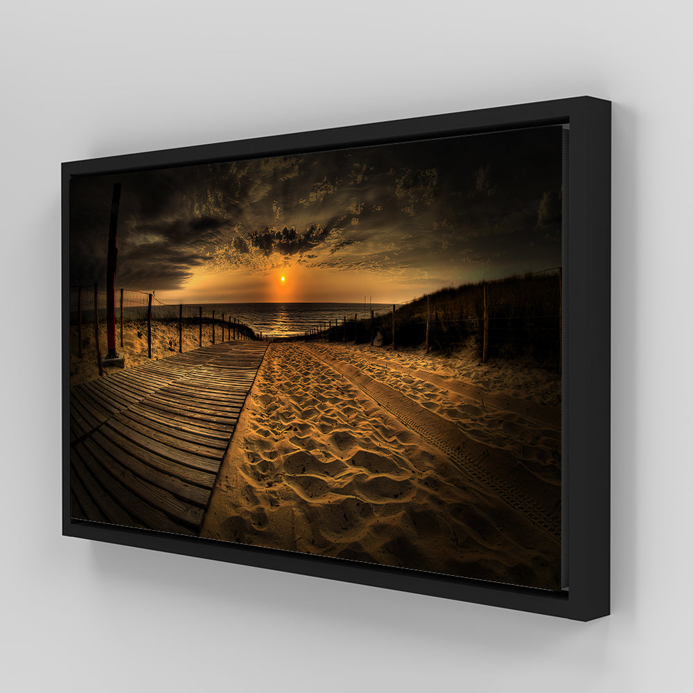 Breathtaking Sunset Beach Panoramic Wall Art for Stunning Home Decor