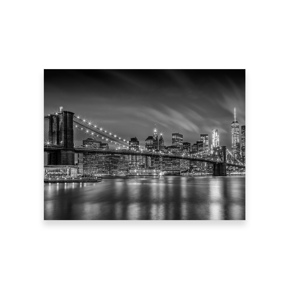 Stunning Brooklyn Bridge Monochrome Wall Art for Home Decor