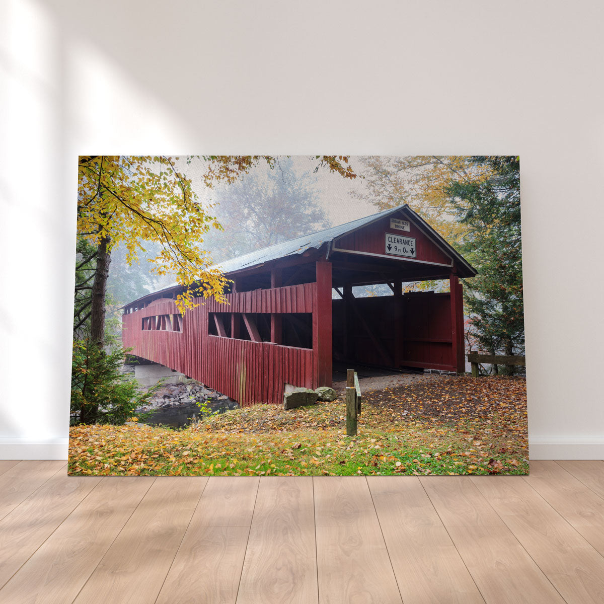 Exquisite Josiah Hess Covered Bridge Wall Art for Stunning Home Decor