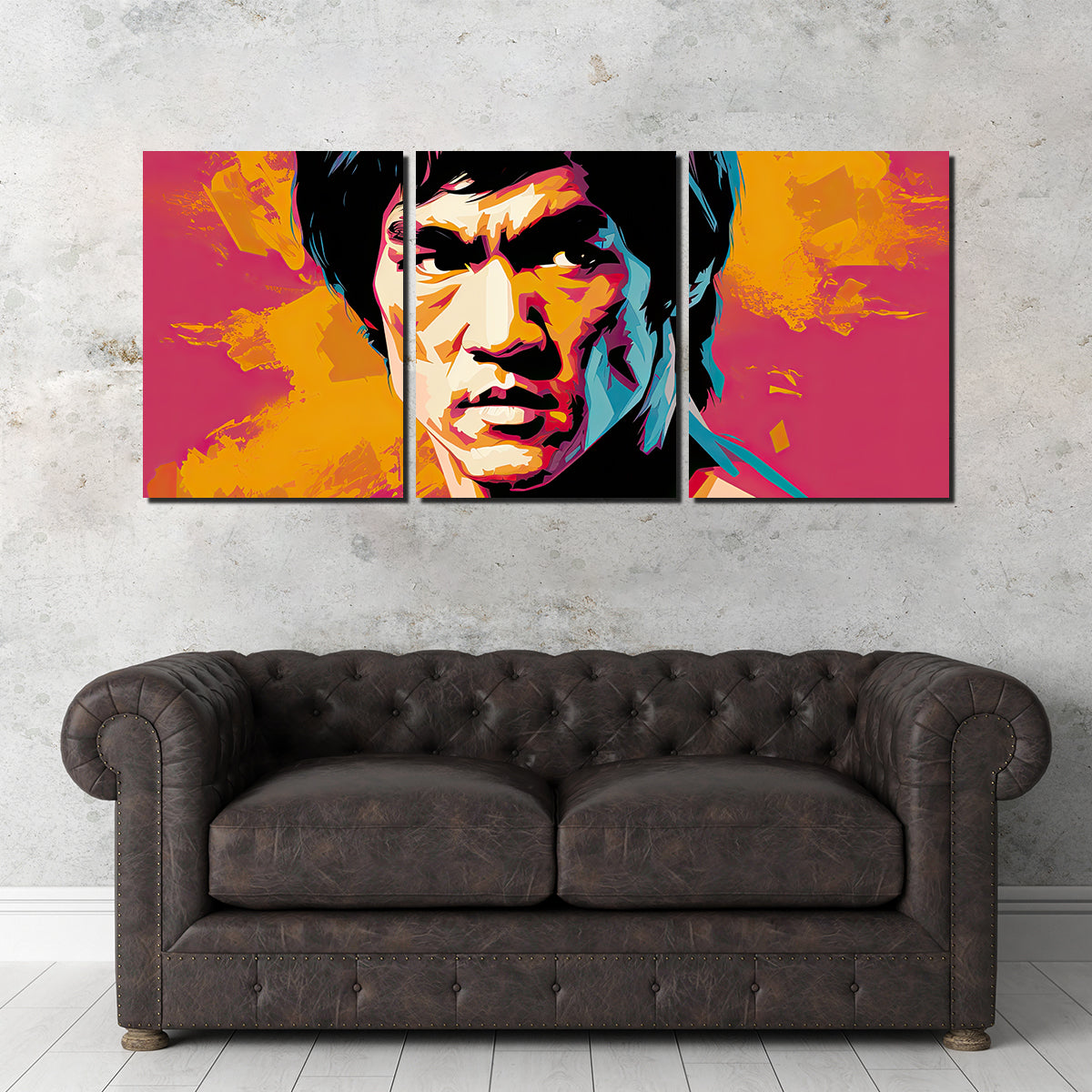 Bruce Fierce Wall Art by Ralph & Laura Design - Museum-Quality Canvas