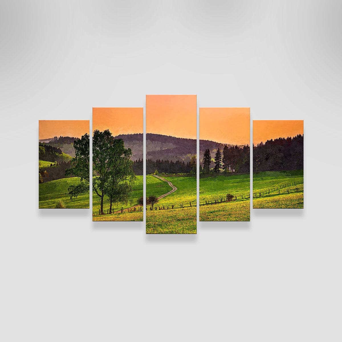 Denise Dundon's Evening Pasture Wall Art - Museum Quality Canvas Print