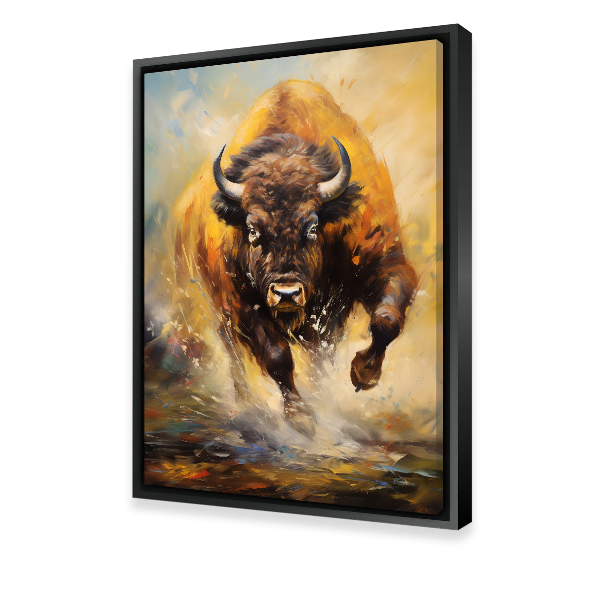 Stunning Buffalo Charging Wall Art for Your Home Decor