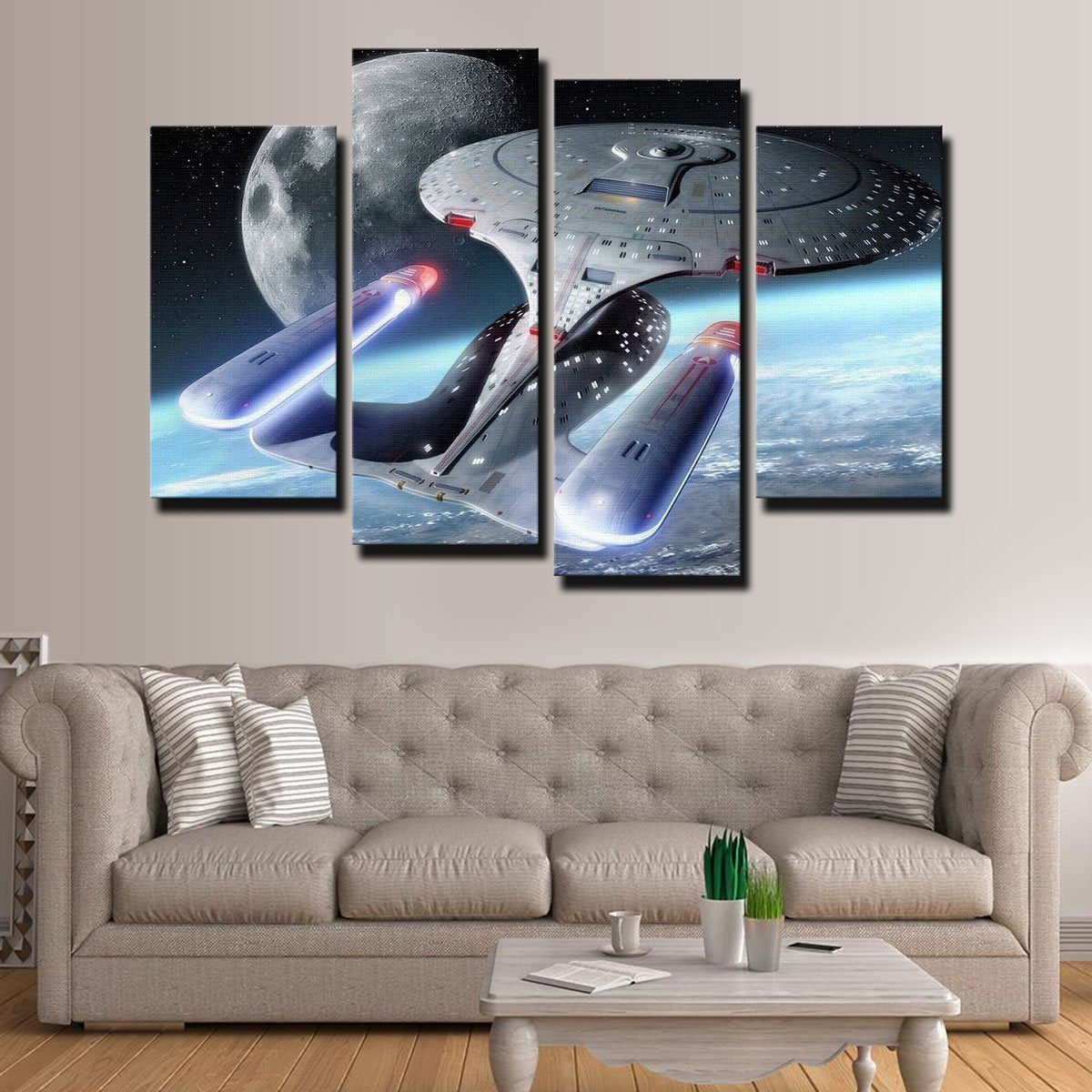 Stunning USS Enterprise - D Wall Art for Sci - Fi Enthusiasts