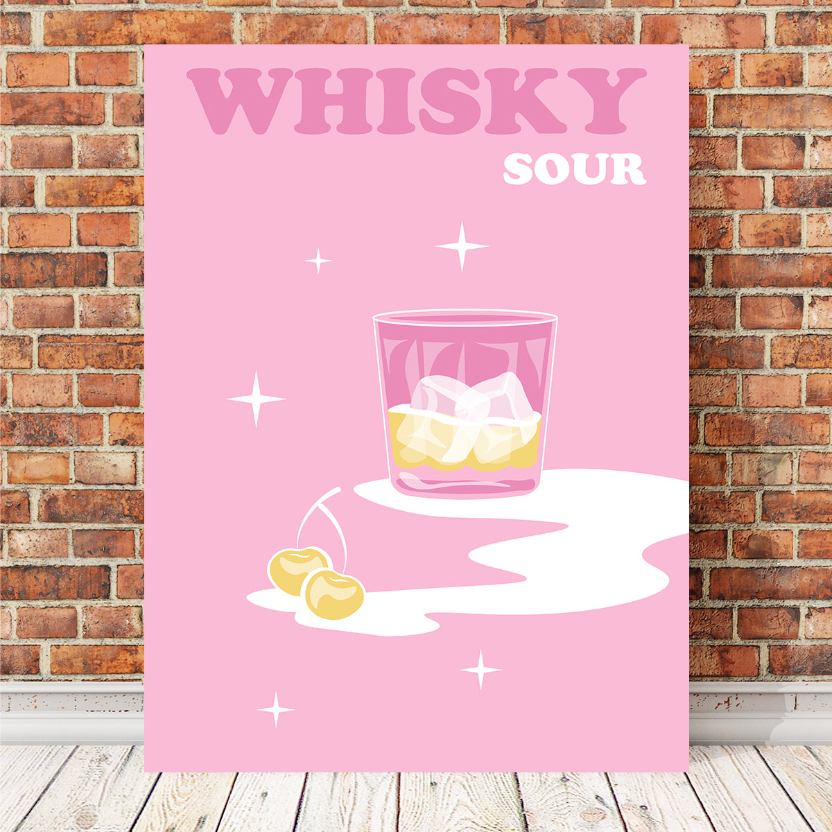 Eye - Catching Whisky Sour Wall Art by Groovy Vibe Studio