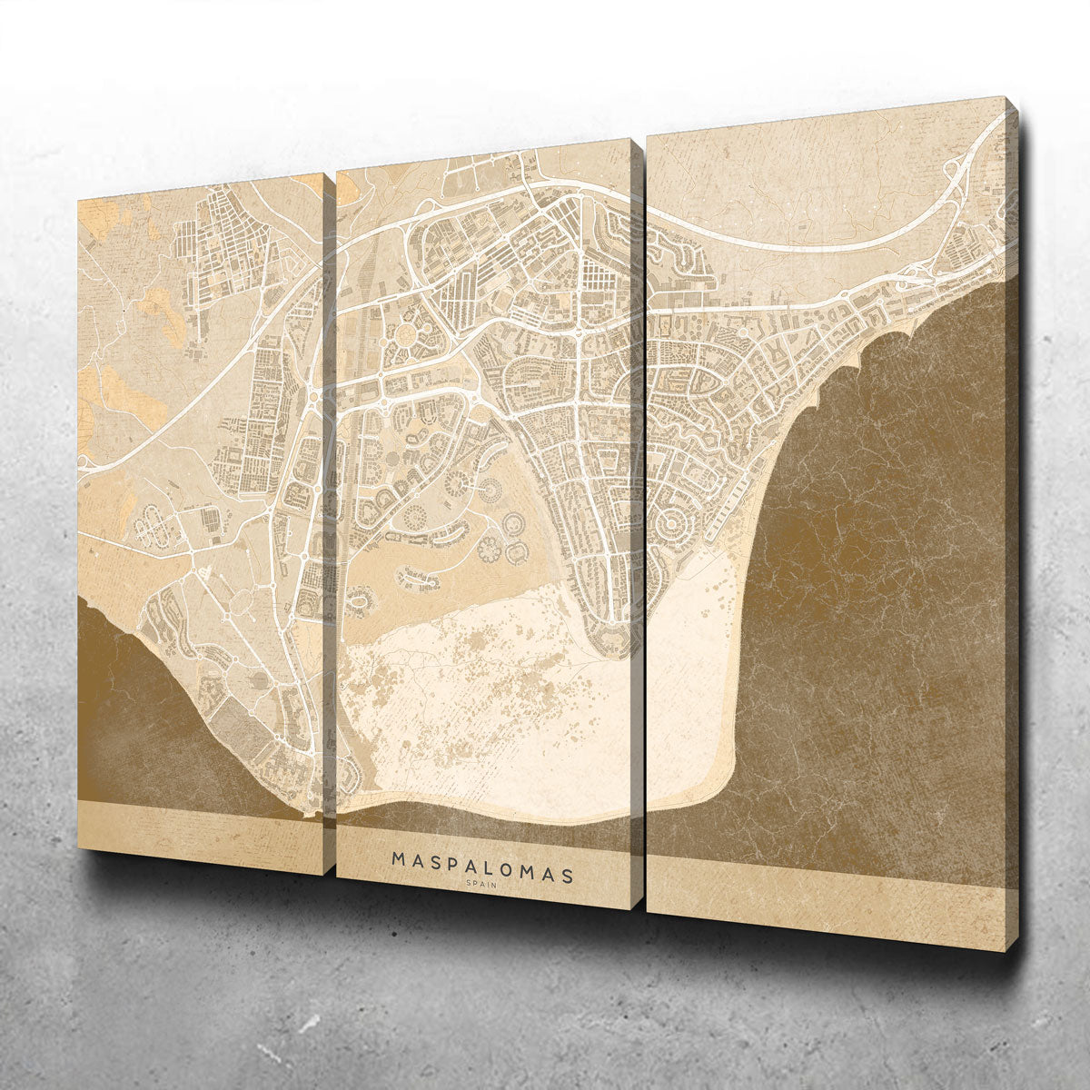 Stunning Maspalomas Map Wall Art for Your Home Decor