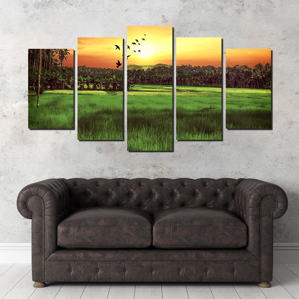 Stunning Sunset Landscape Wall Art by Dina Rolle