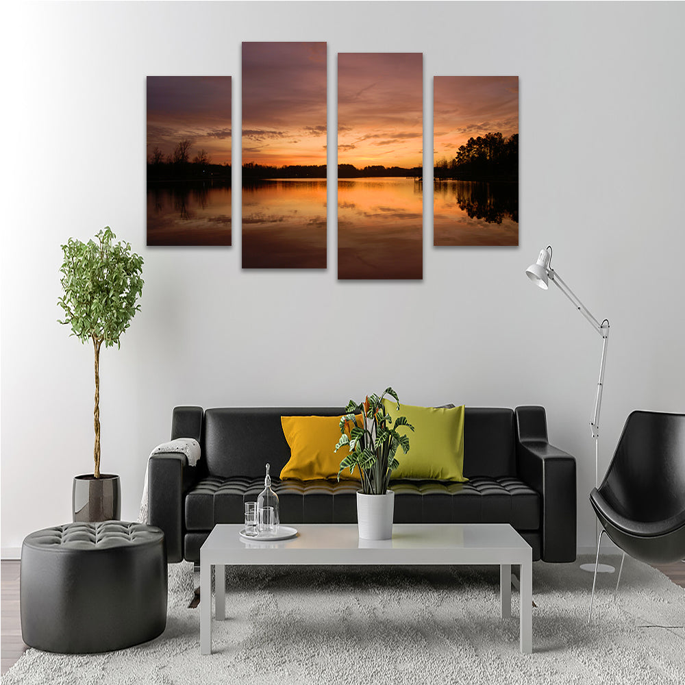 Stunning Lake Weiss Sunrise Wall Art for Home Decor