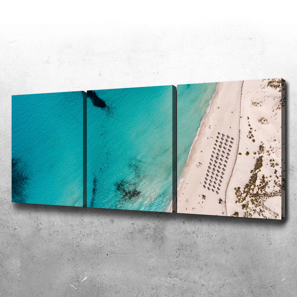 Stunning Umbrella Beach Wall Art by Karolis Janulis