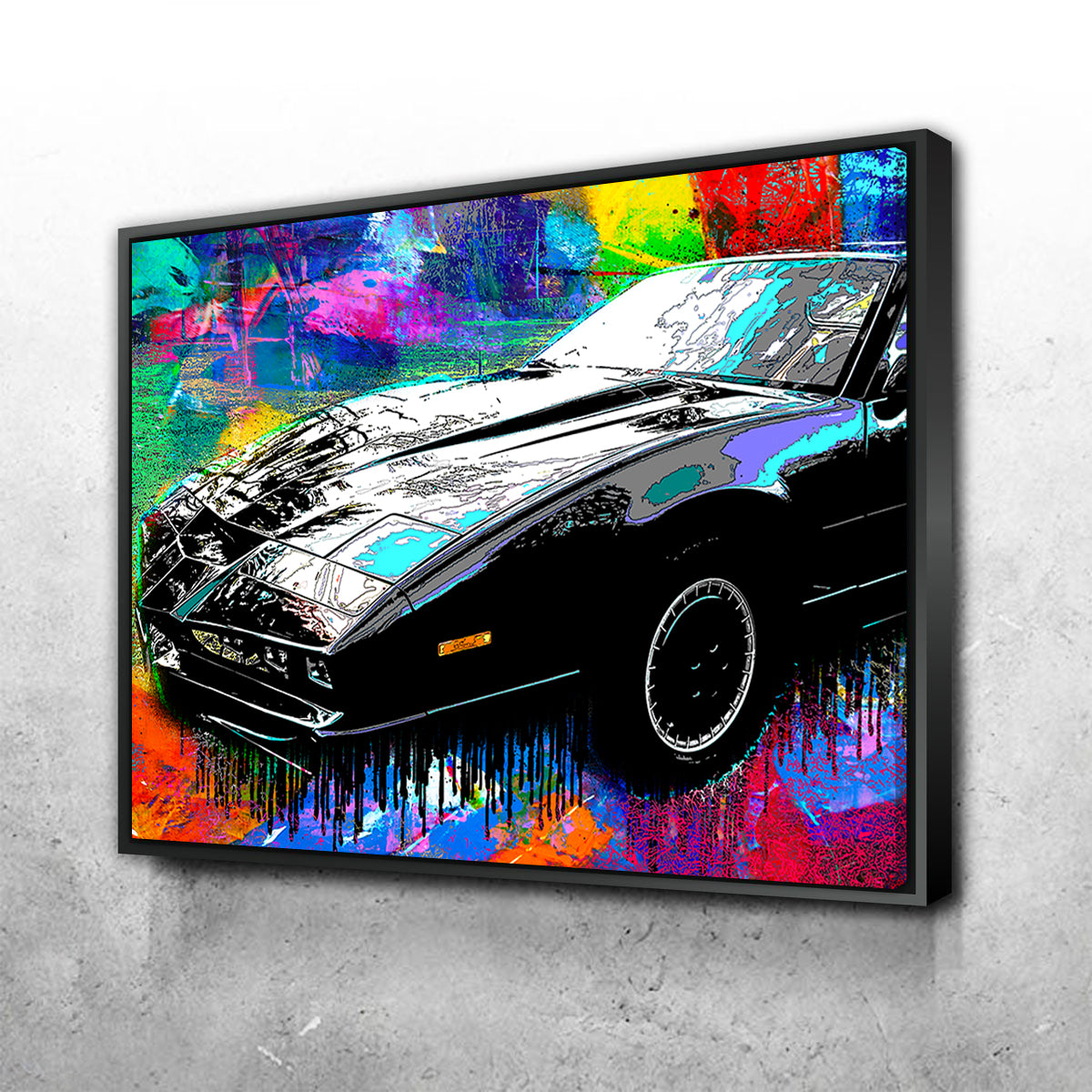 Knight Rider Wall Art - Stunning Handmade Canvas Print