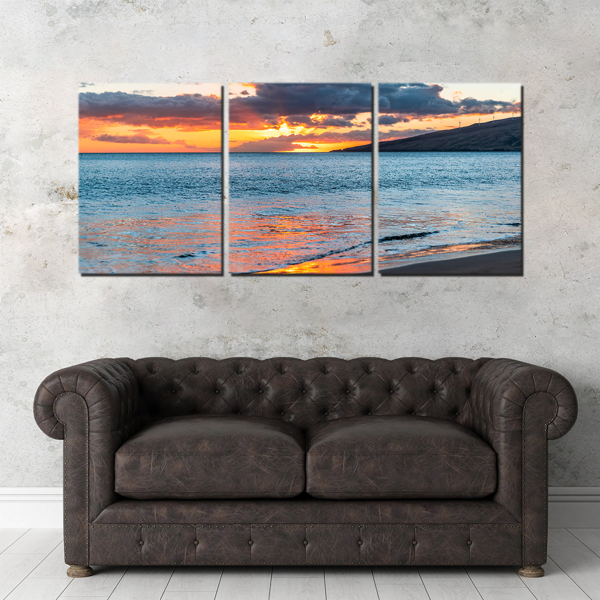 Stunning Sunset Over the Beach Wall Art by Lucas Moore