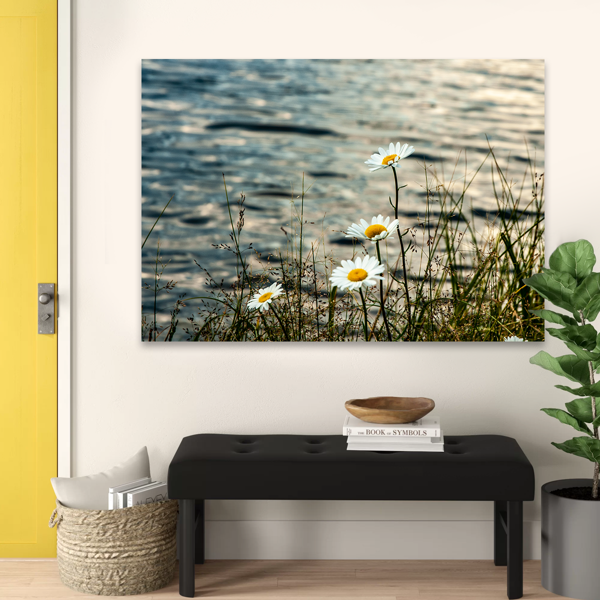Stunning Lake Flowers Wall Art by Kyle Sherry