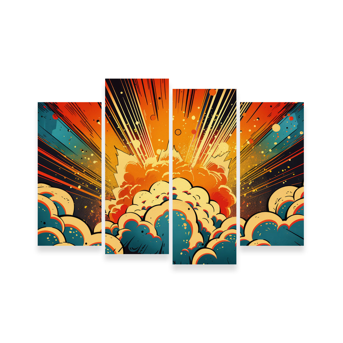 Explosive Comic Book - Museum Quality Canvas Print