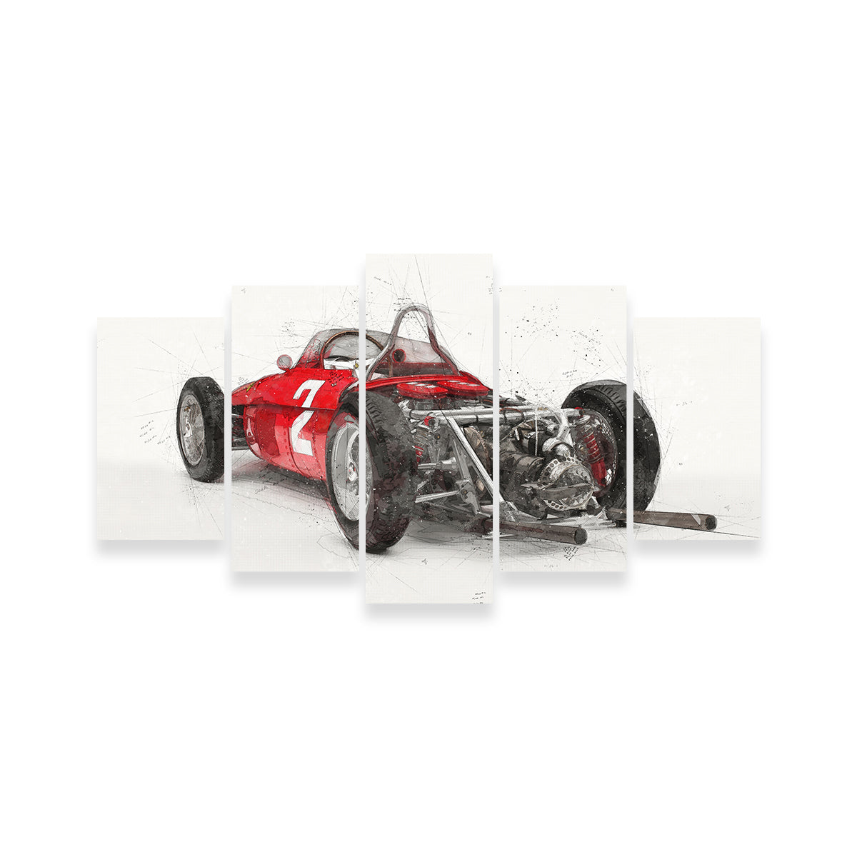 Exquisite Ferrari 156 Rear Wall Art by Stephen Chambers