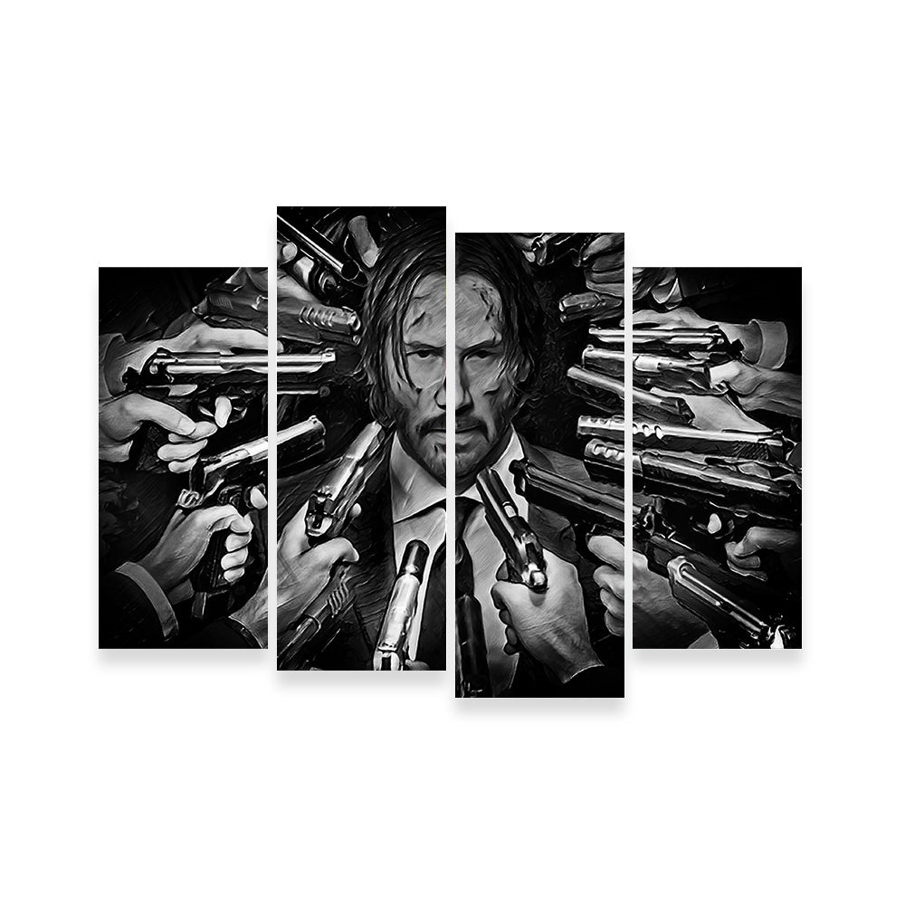 John Wick Inspired Grayscale Wall Art for Stunning Home Decor