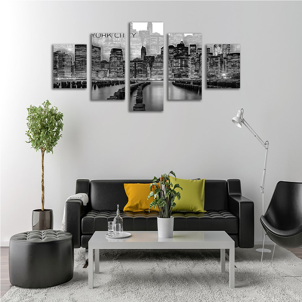Stunning Manhattan Skyline Graphic Art Canvas Wall Art by Melanie Viola