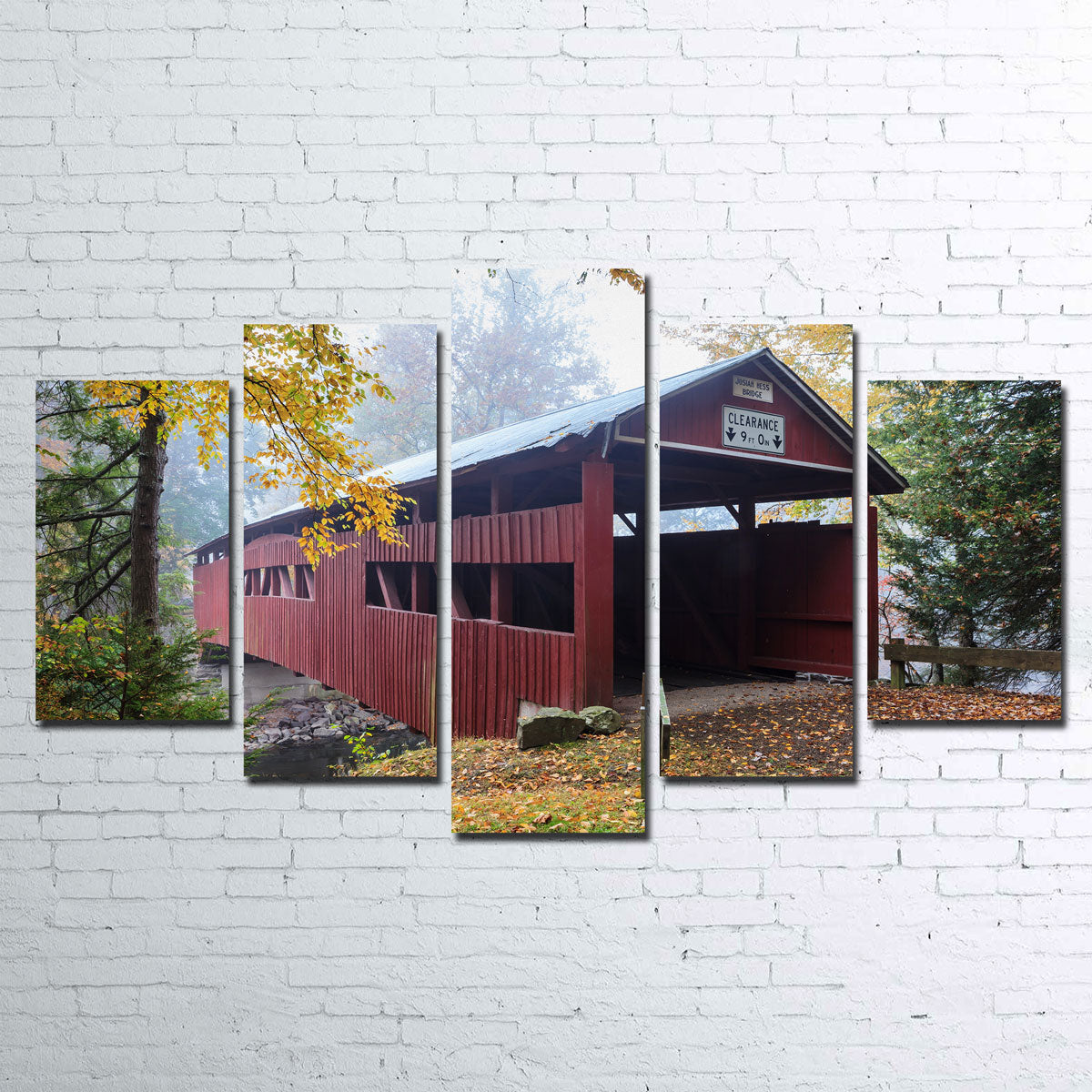 Exquisite Josiah Hess Covered Bridge Wall Art for Stunning Home Decor