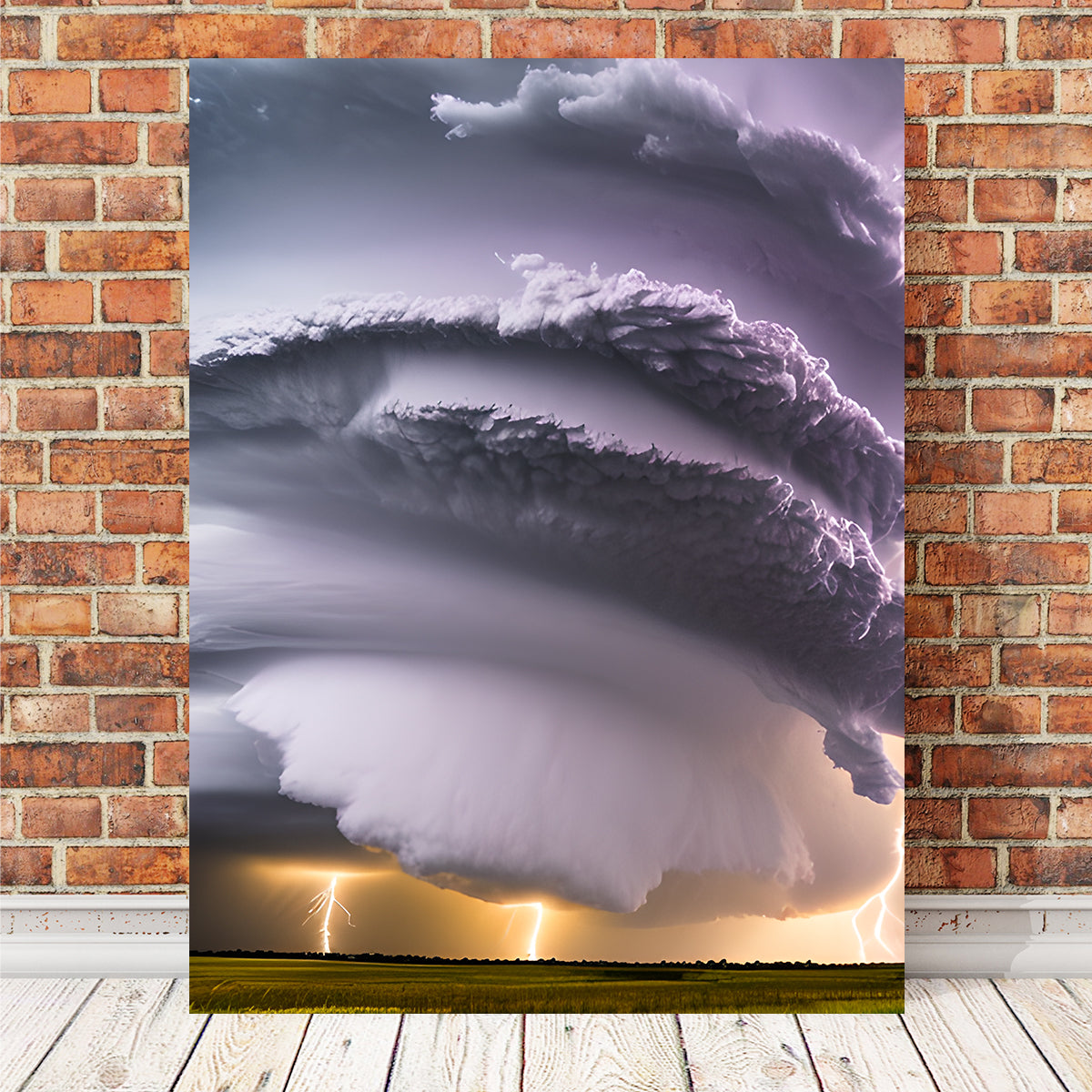 Epic Thunderstorm Supercell Wall Art - Dina Rolle's Stunning Creation