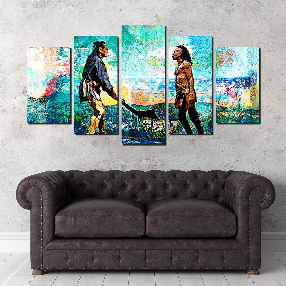 Vintage Blues 'Last of the Mohicans' Wall Art for Unique Home Decor