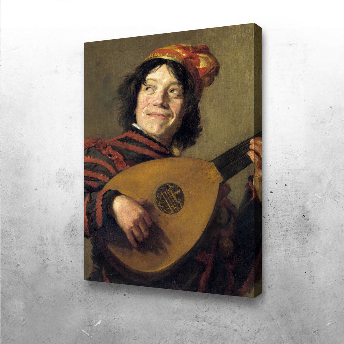 Exquisite Lute Player Wall Art by Frans Hals