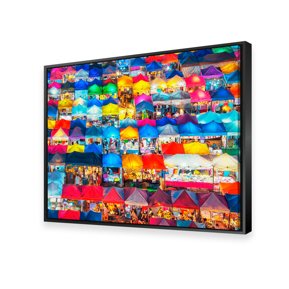 Exquisite Train Night Market Wall Art for Stunning Home Decor