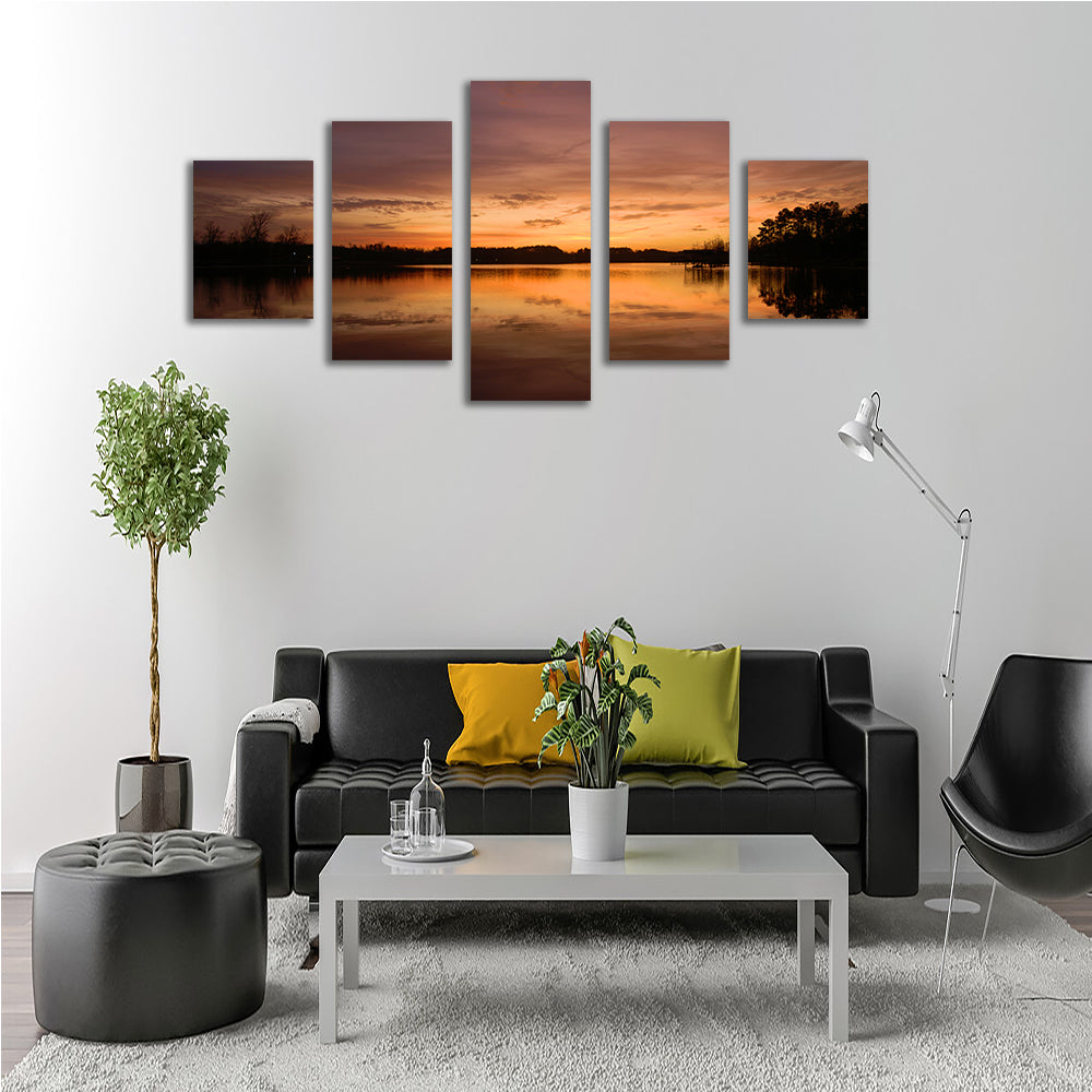 Stunning Lake Weiss Sunrise Wall Art for Home Decor