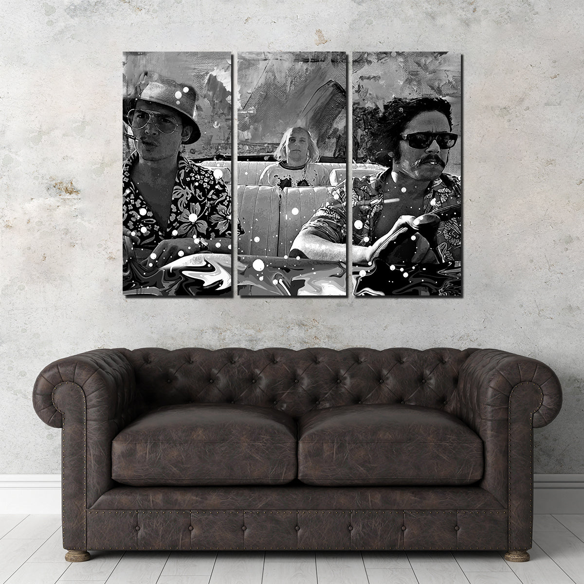 Striking Fear and Loathing Grayscale Wall Art for Stunning Decor