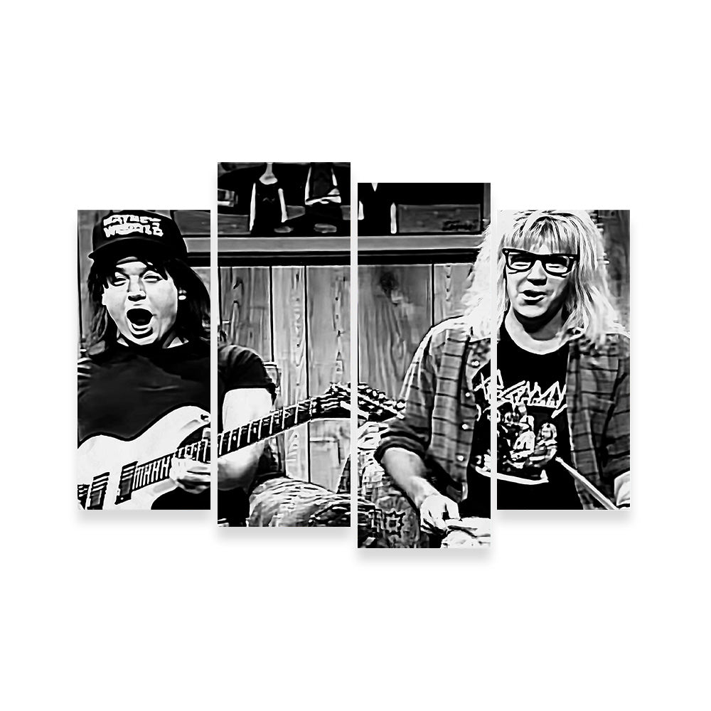 Wayne's World Stunning Grayscale Wall Art for Home Decor