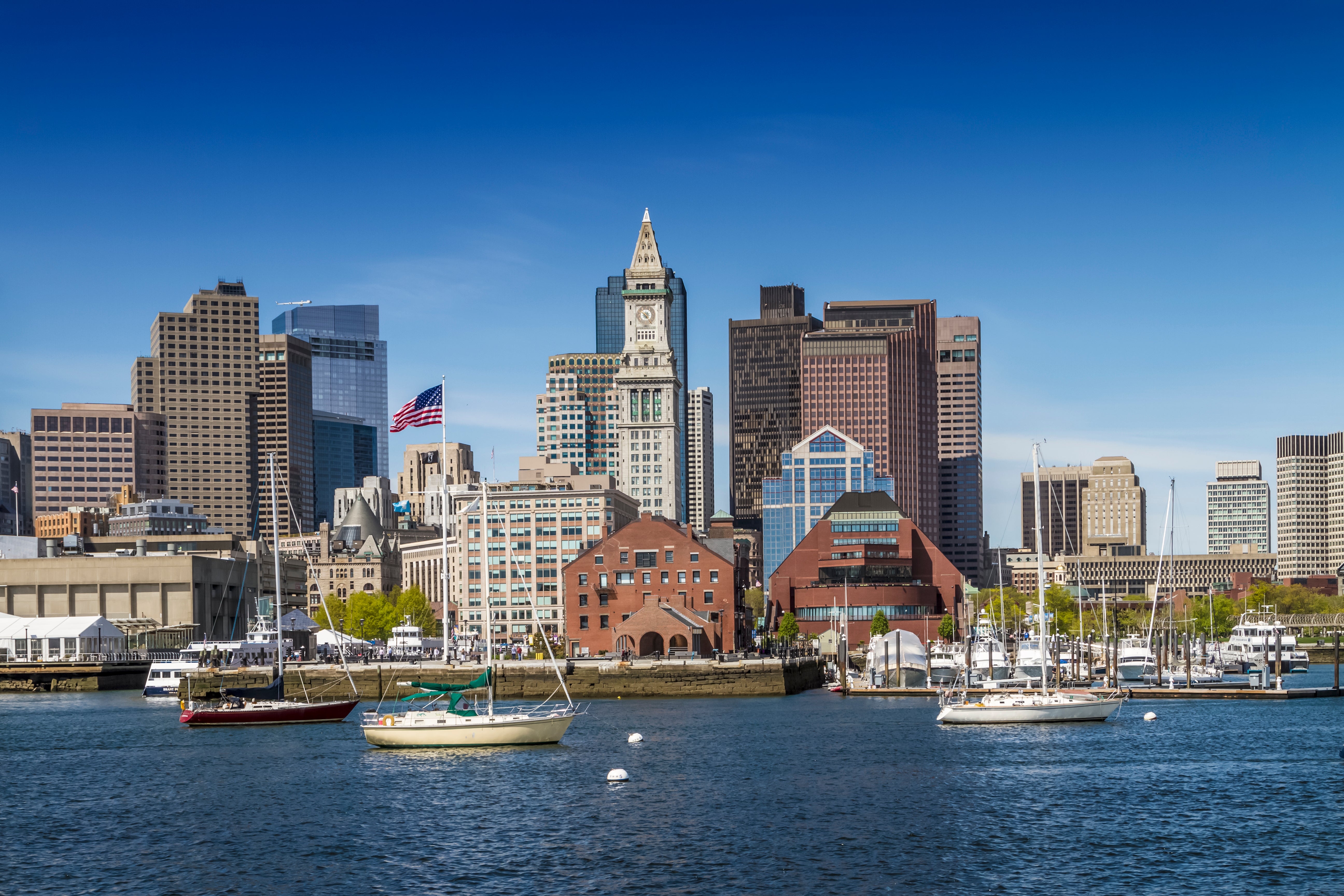 Stunning Boston Skyline North End & Financial District Wall Art by Melanie Viola