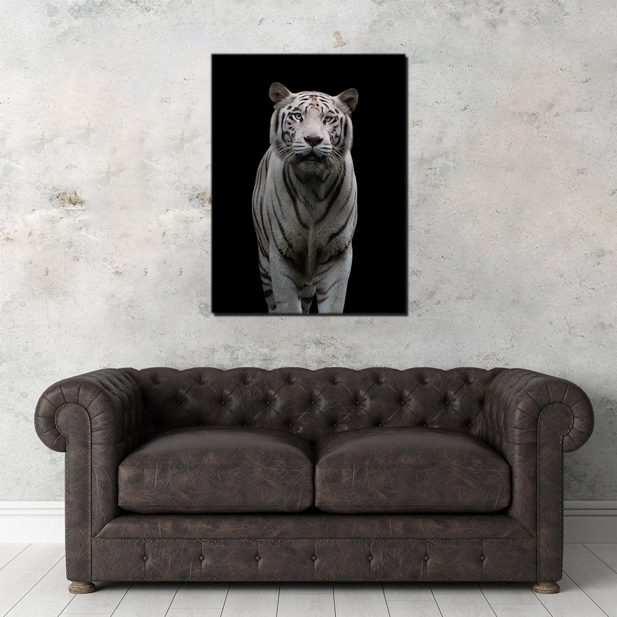 Stunning White Tiger Wall Art by Lawisi
