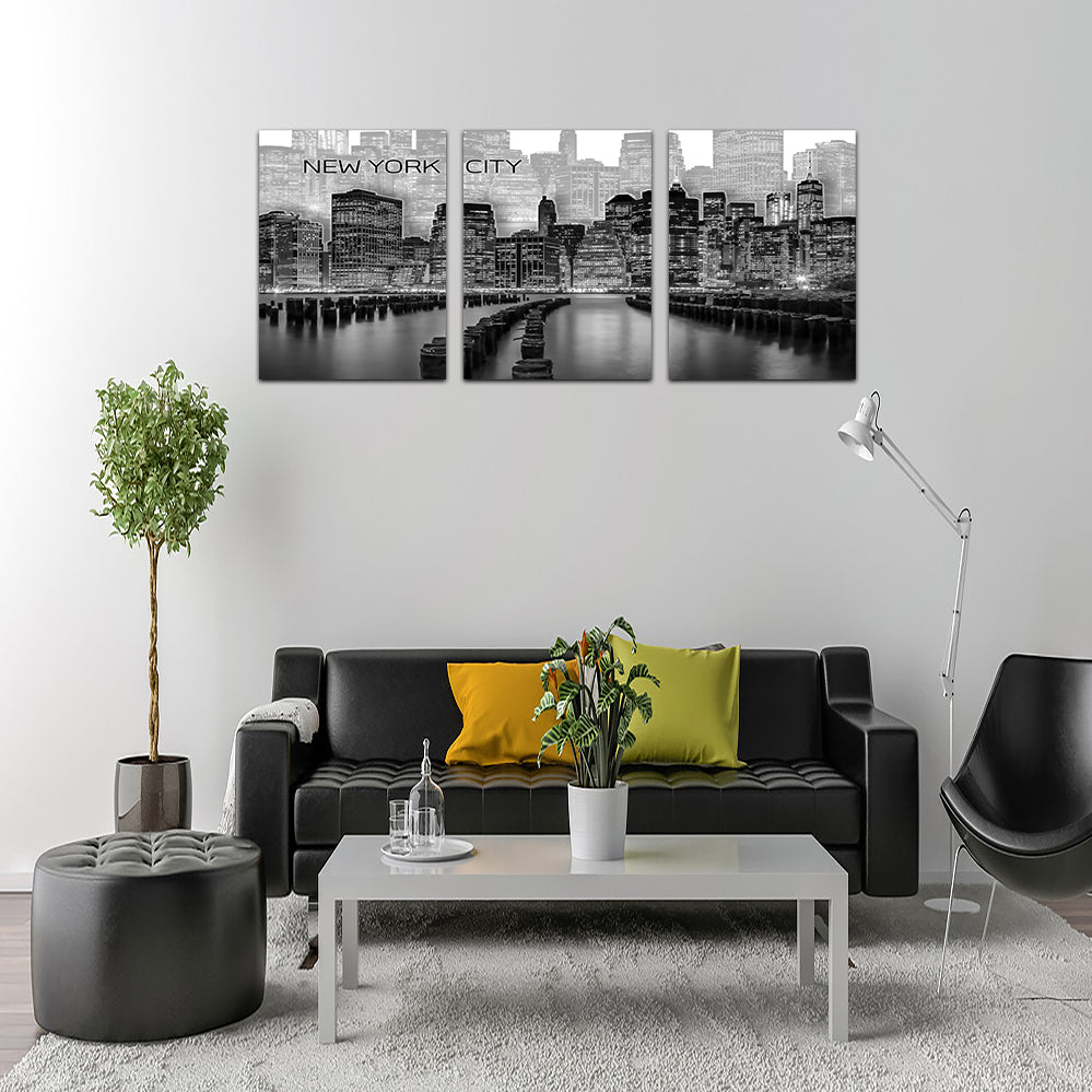 Stunning Manhattan Skyline Graphic Art Canvas Wall Art by Melanie Viola