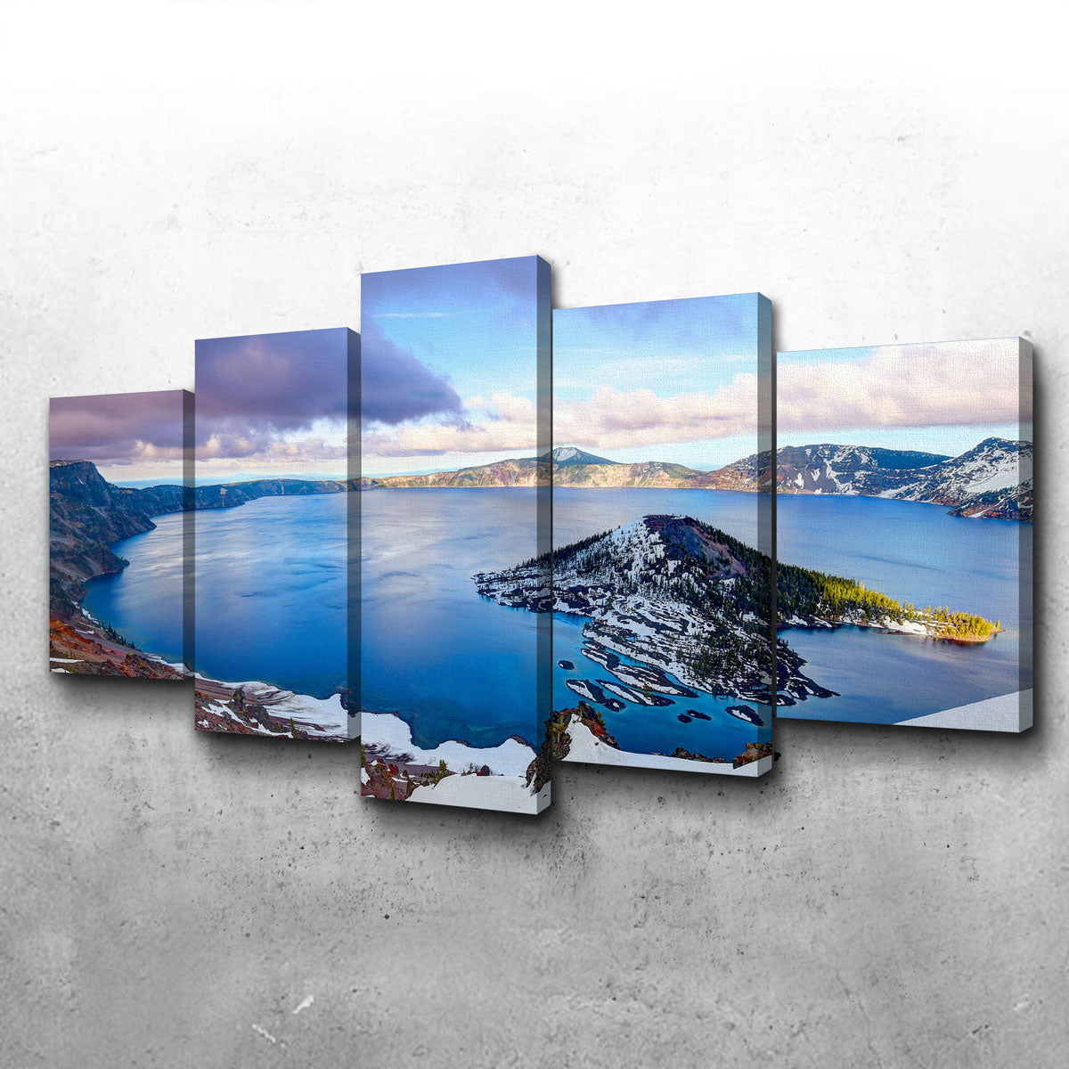 Stunning Crater Lake Wall Art - Museum-Quality Canvas on Sustainable Pine Frames