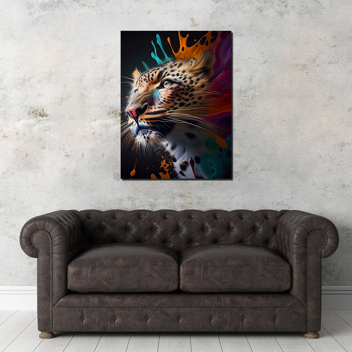 Stunning Leopard Portrait Wall Art by Jennifer Hotai
