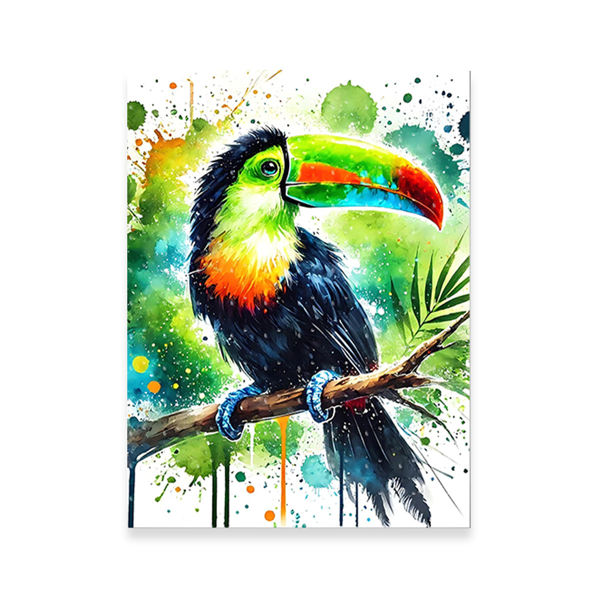Exquisite Toucan Paint Drip Wall Art for Stunning Home Decor