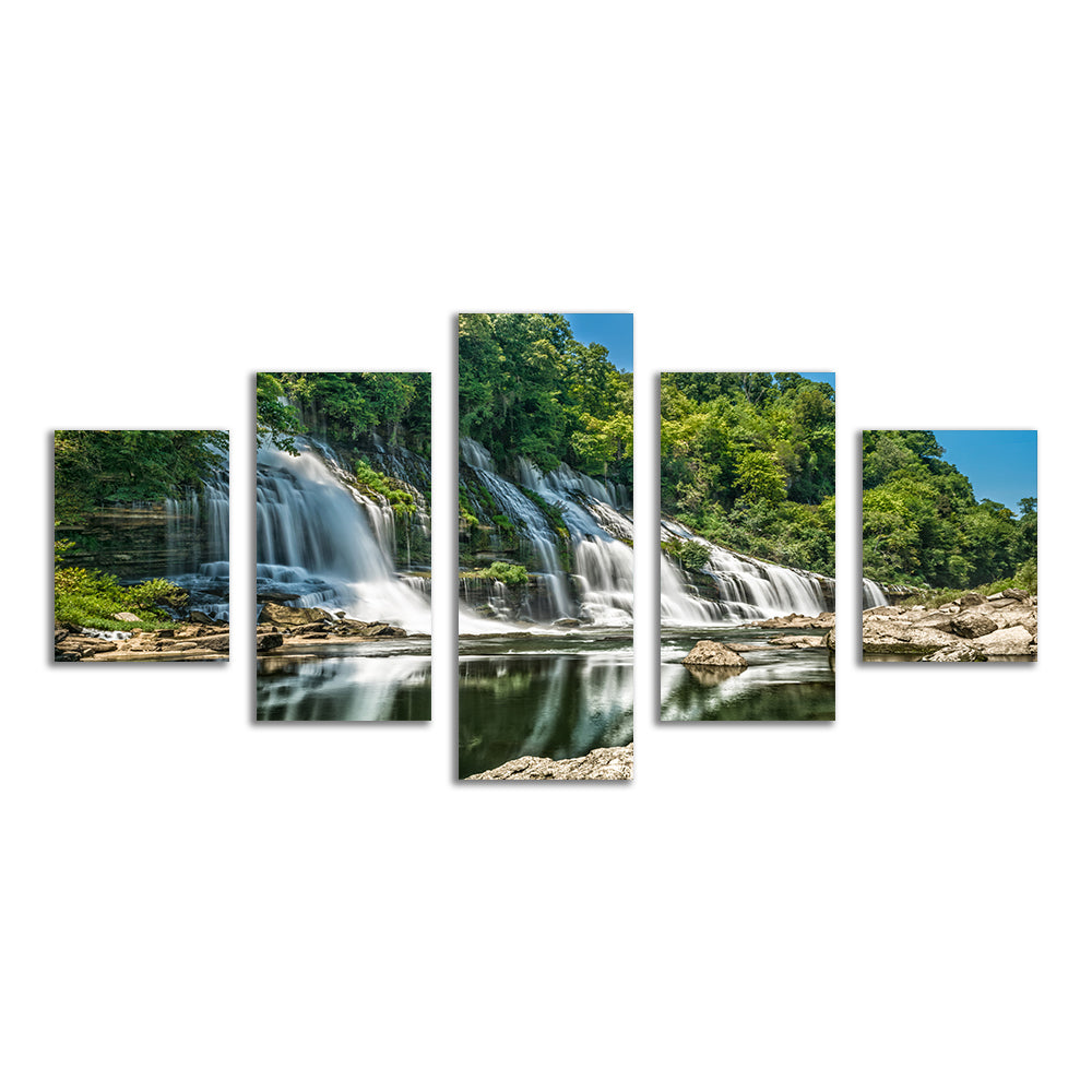 Stunning Twin Falls Wall Art - Museum Quality Canvas on Sustainable Pine Frames