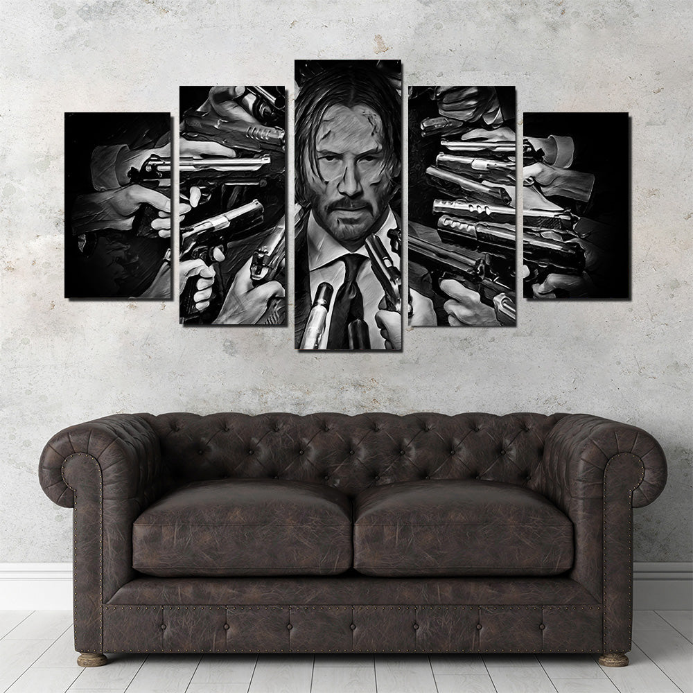 John Wick Inspired Grayscale Wall Art for Stunning Home Decor
